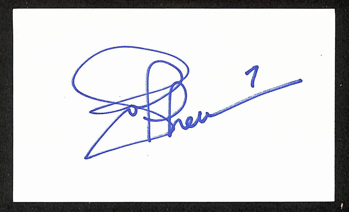 Joe Theismann Signed/Auto 3x5 Index Card Washington Redskins JSA 201719