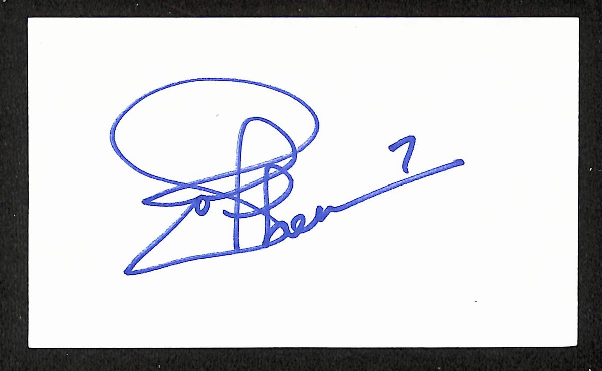Joe Theismann Signed/Auto 3x5 Index Card Washington Redskins JSA 201720