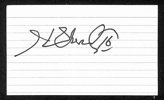 Henri Richard HOF Signed/Auto 3x5 Index Card Montreal Canadiens JSA 201721
