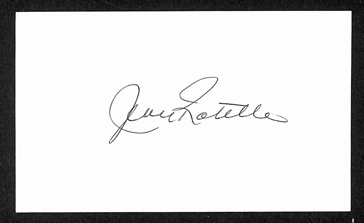 Jean Ratelle HOF Signed/Autographed 3x5 Index Card Boston Bruins JSA 201722
