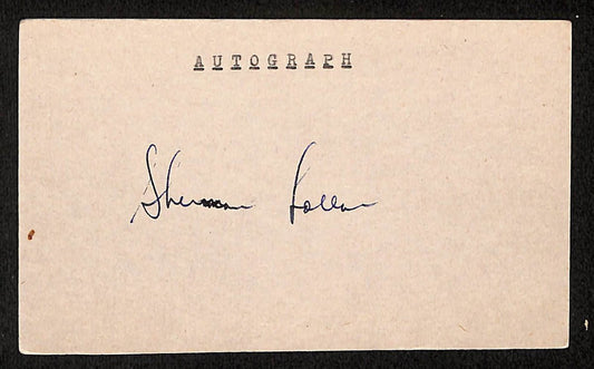 Sherm Lollar Signed/Autographed 3x5 Index Card Chicago White Sox JSA 201724