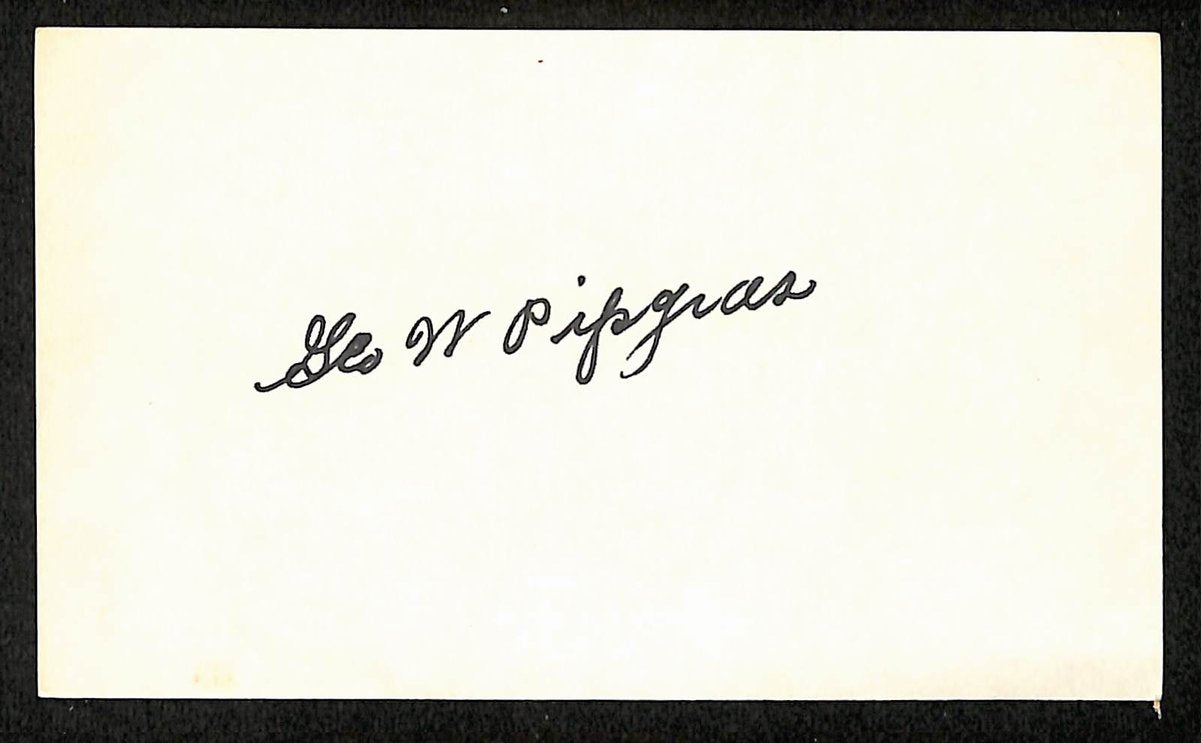 George Pipgras Signed/Autographed 3x5 Index Card New York Yankees JSA 201725