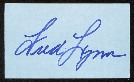 Fred Lynn Signed/Autographed 3x5 Index Card Boston Red Sox JSA 201728
