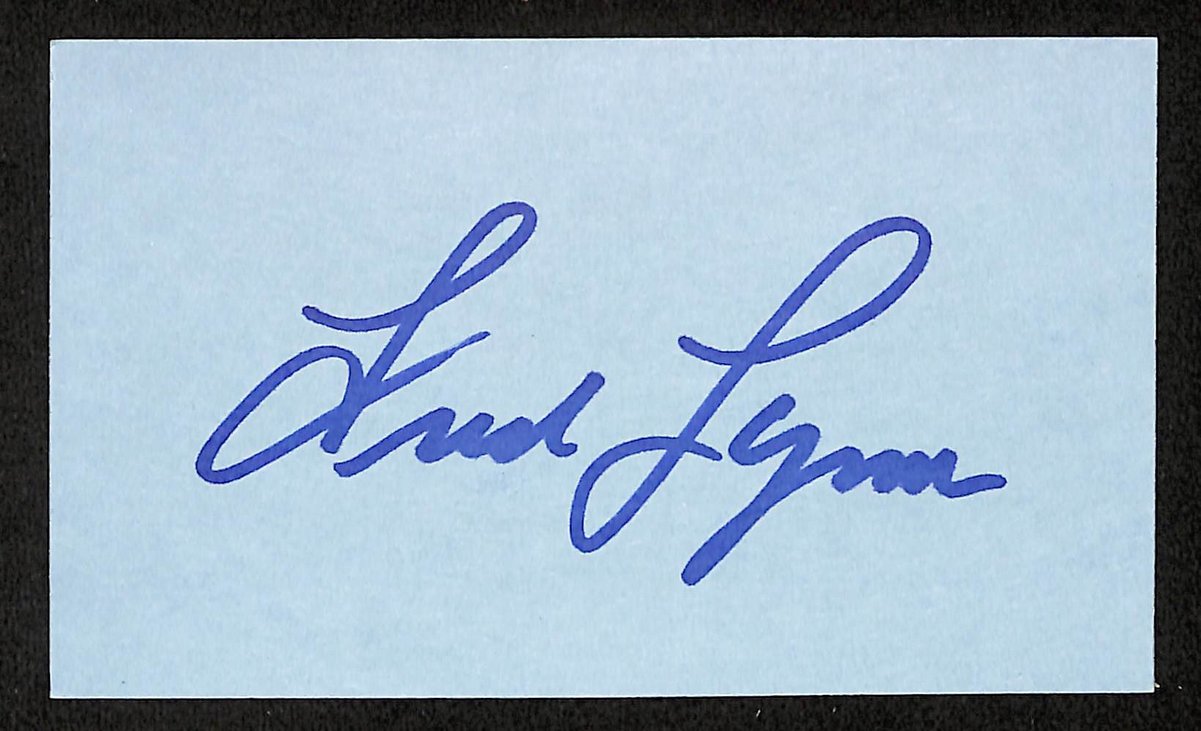 Fred Lynn Signed/Autographed 3x5 Index Card Boston Red Sox JSA 201729
