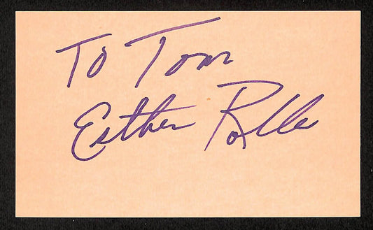 Esther Rolle Signed/Inscribed 3x5 Index Card Actress "Good Times" JSA 201746