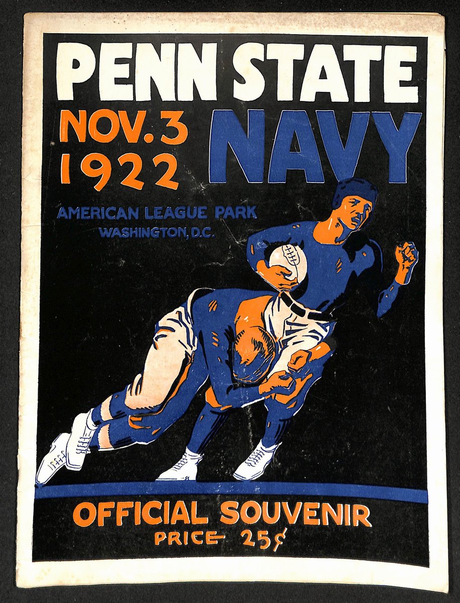 Vintage 11/3/1922 NCAA College Football Program Penn State vs. Navy 203314