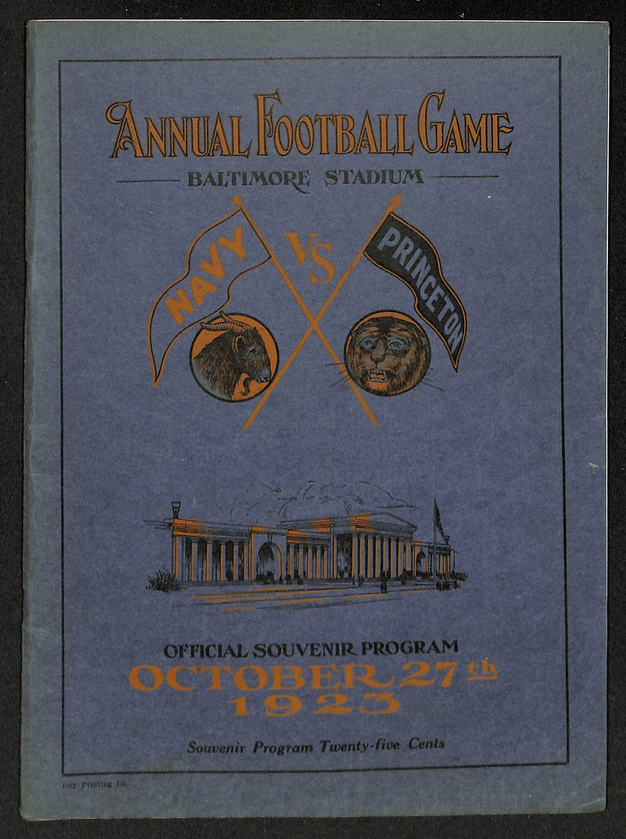 Vintage 10/27/1923 NCAA College Football Program Navy vs. Princeton 203315