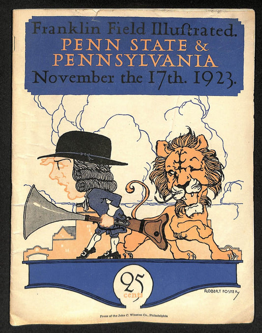 Vintage 11/17/1923 College Football Program Penn State vs. Pennsylvania 203318