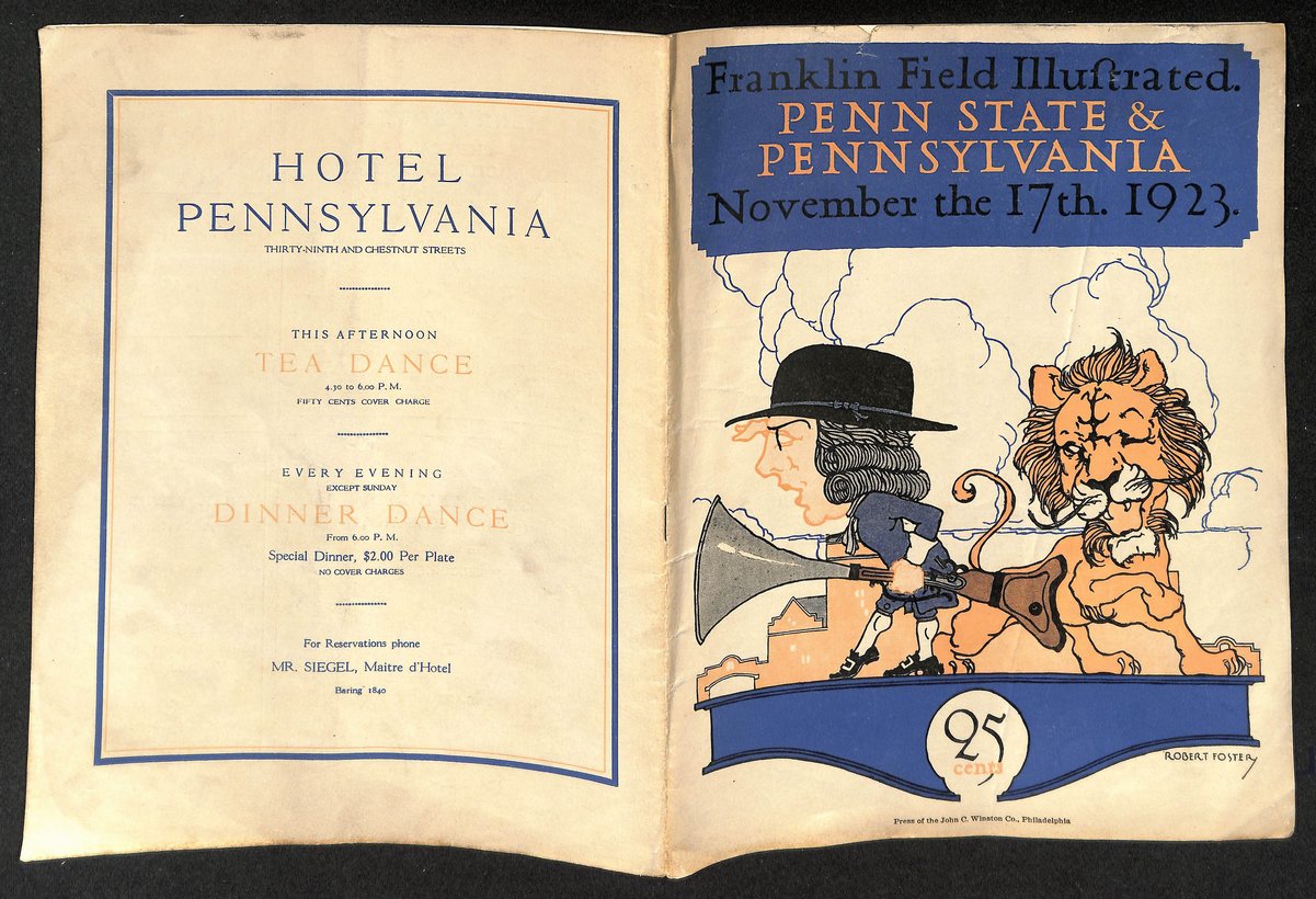 Vintage 11/17/1923 College Football Program Penn State vs. Pennsylvania 203318