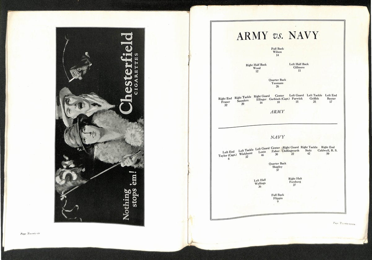 Vintage 1924 NCAA College Football Program 27th Annual Army vs. Navy 203322