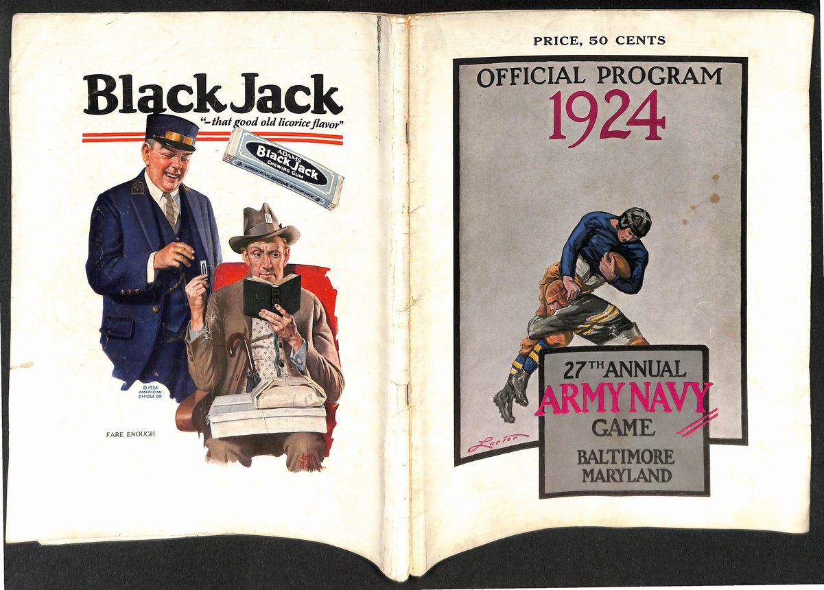 Vintage 1924 NCAA College Football Program 27th Annual Army vs. Navy 203322