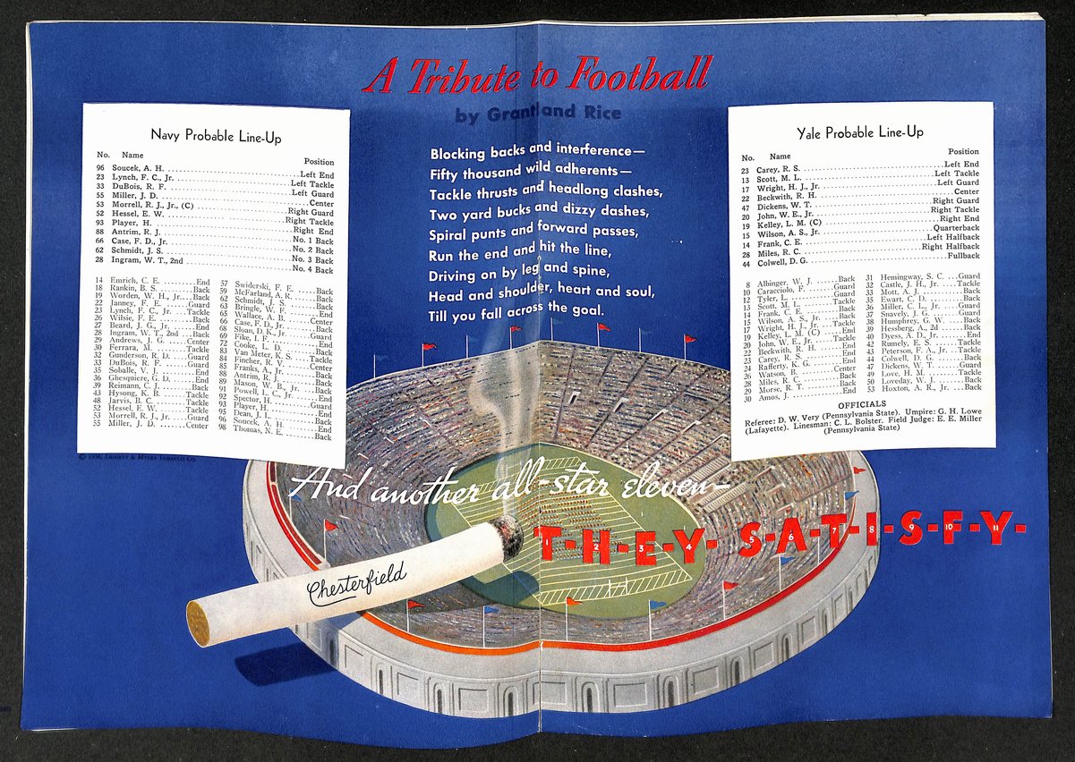 Vintage 10/17/1936 NCAA College Football Navy vs. Yale Baltimore Stadium 203323