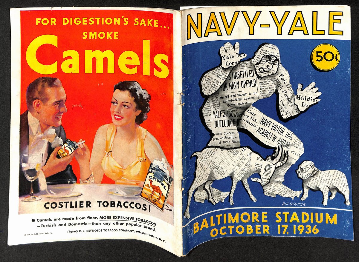 Vintage 10/17/1936 NCAA College Football Navy vs. Yale Baltimore Stadium 203323