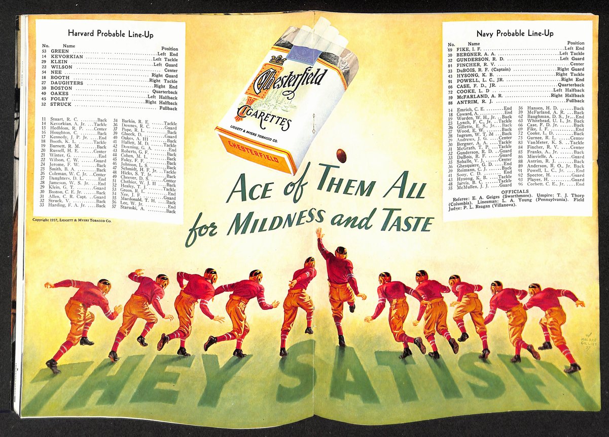 Vintage 10/16/1937 NCAA College Football Harvard vs. Navy 203324