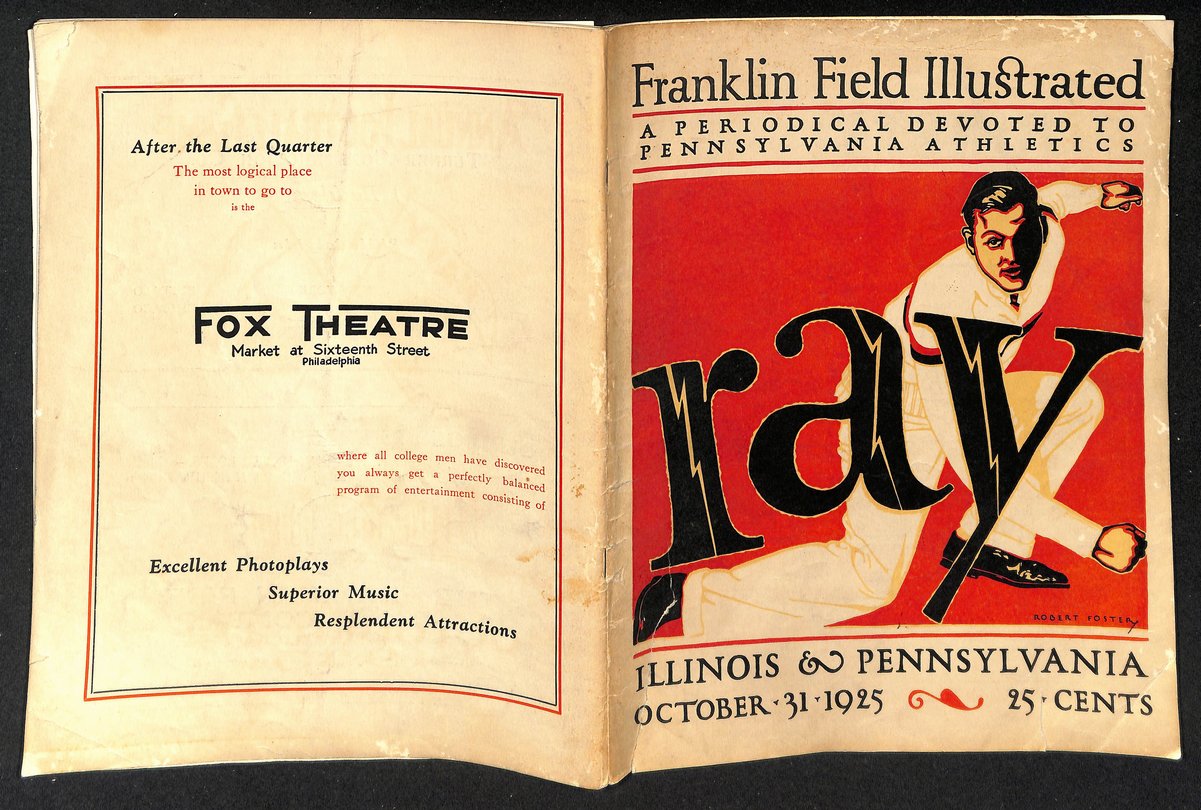 Vintage 10/31/1925 College Football Program Illinois vs. Pennsylvania 203325