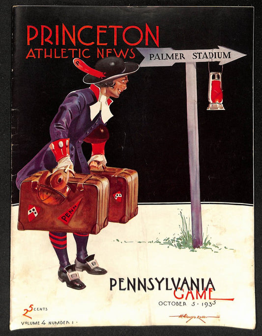 Vintage 10/5/1935 College Football Program Princeton vs. Pennsylvania 203326