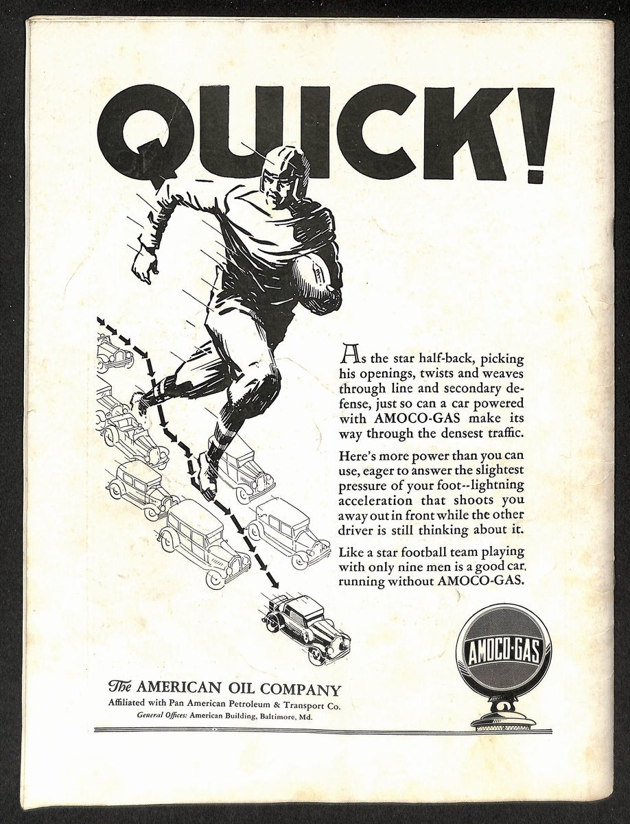 Vintage 11/10/1928 NCAA College Football Navy vs. Michigan 203327