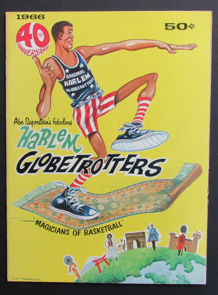 Vintage 1966 Harlem Globetrotters Basketball Game Program 198267