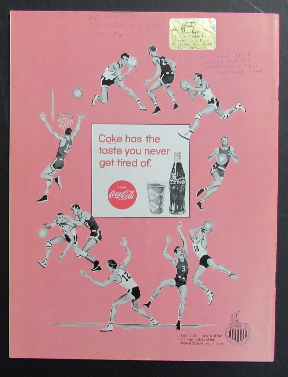Vintage March 22-23, 1968 NCAA Basketball Championship Games Program 198282