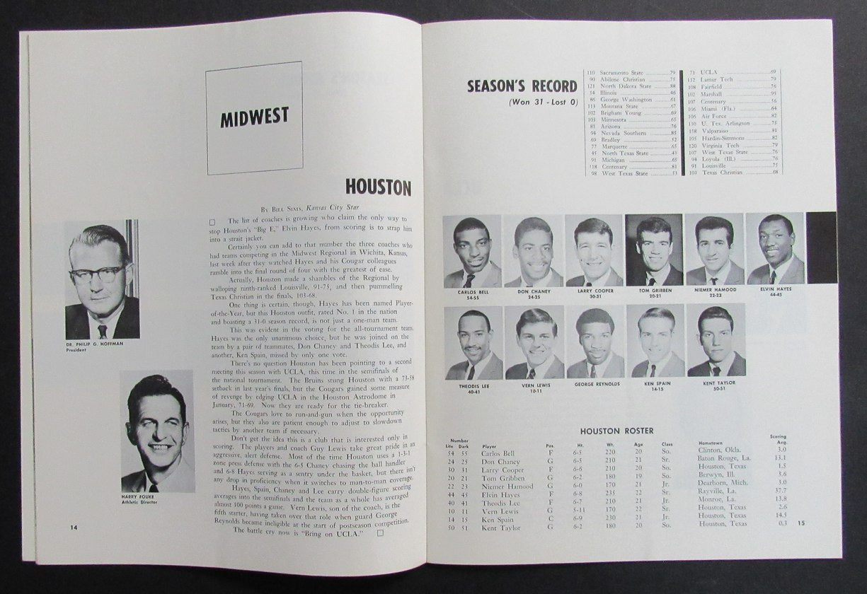 Vintage March 22-23, 1968 NCAA Basketball Championship Games Program 198282