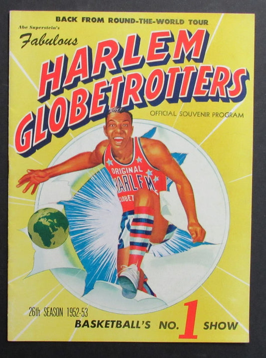 Vintage 1952-53 Season Harlem Globetrotters Basketball Game Program 198292