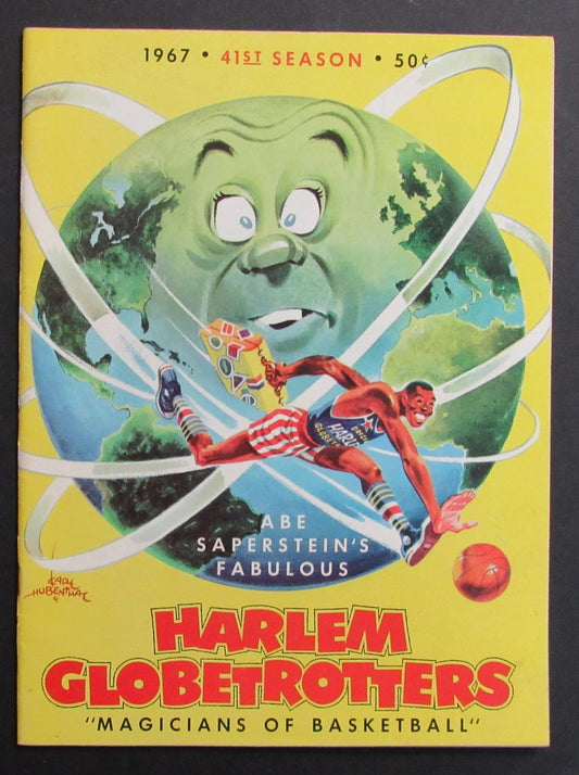 Vintage 1967 Harlem Globetrotters Basketball Game Program 198293