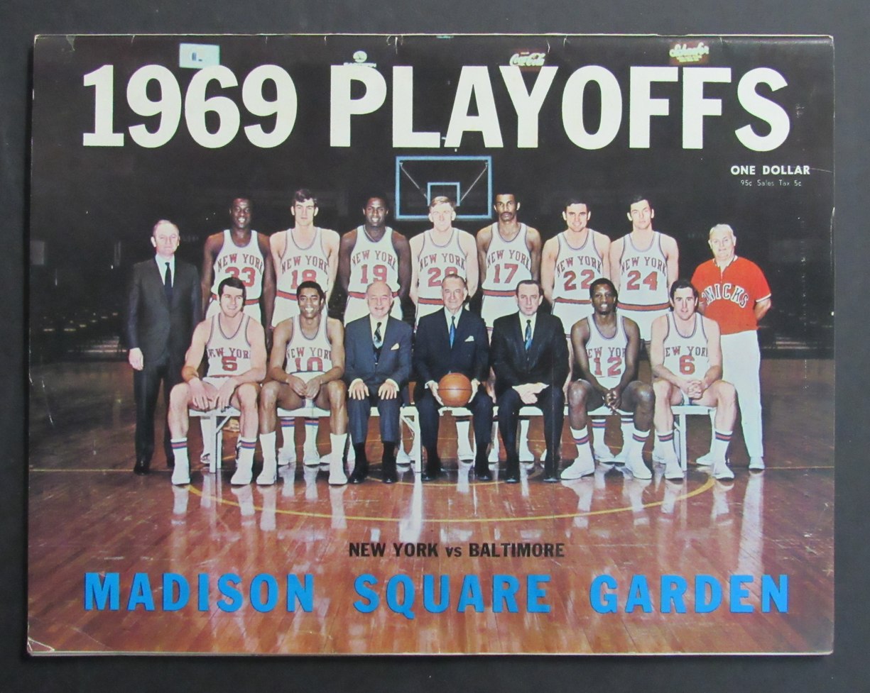 Vintage 1969 NBA Playoffs Program New York Knicks vs. Baltimore Bullets 198299