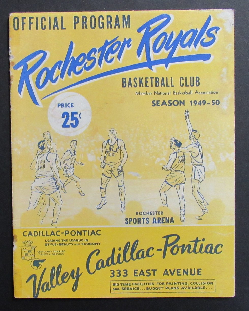Vintage 1949-50 Basketball Program Rochester Royals vs. Philadelphia Warriors
