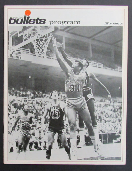 Vintage 1968-69 Basketball Program Baltimore Bullets vs. New York Knicks 198301