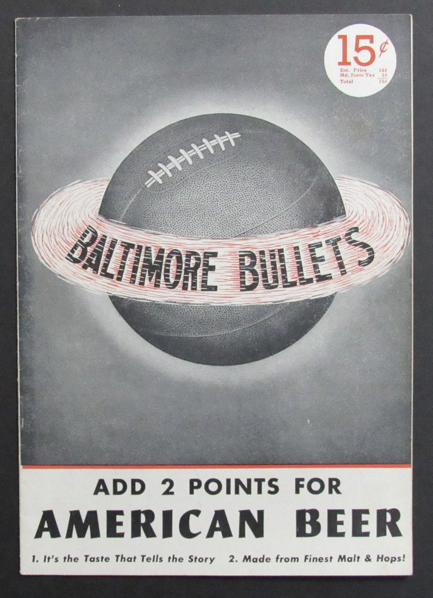 Vintage 1947-48 Basketball Program Baltimore Bullets vs. Boston Celtics 198302
