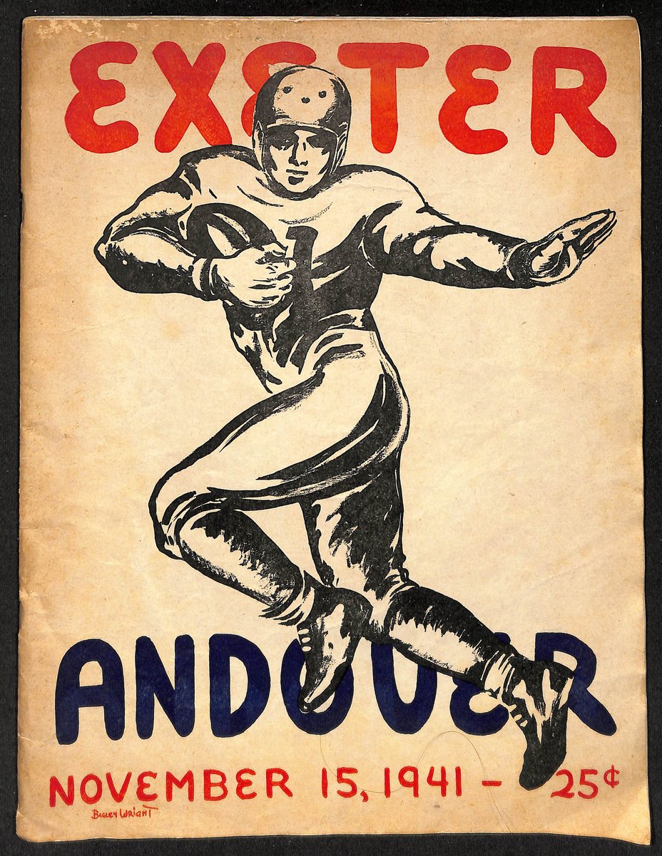 Vintage 11/15/1941 College Football Program Andover vs. Exeter 203333