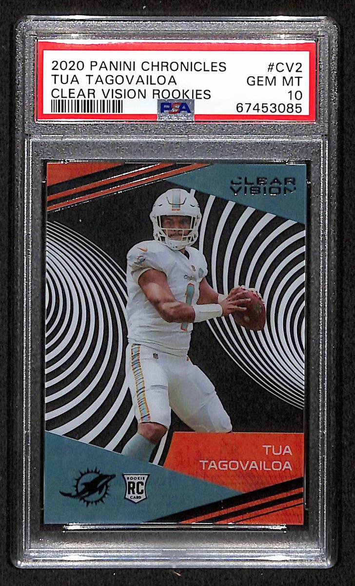 2020 Panini Chronicles Tua Tagovailoa Clear Vision #CV2 RC PSA 10 BA201751