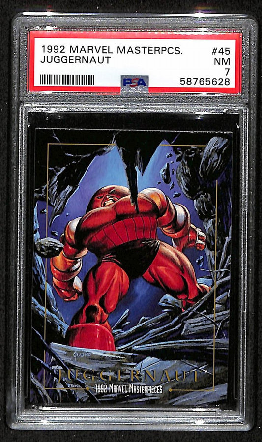 1992 Marvel Masterpieces Juggernaut #45 PSA 7 BA201754