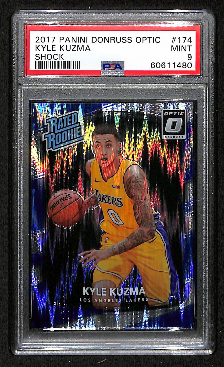 2017 Panini Donruss Optic Kyle Kuzma Shock RC #174 PSA 9 BA201756