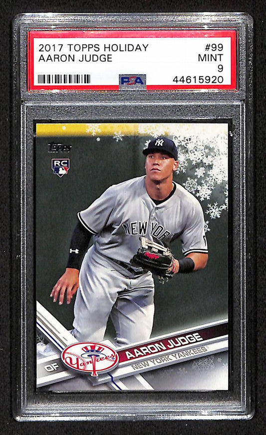 2017 Topps Holiday Yankees Aaron Judge RC #99 PSA 9 BA201759