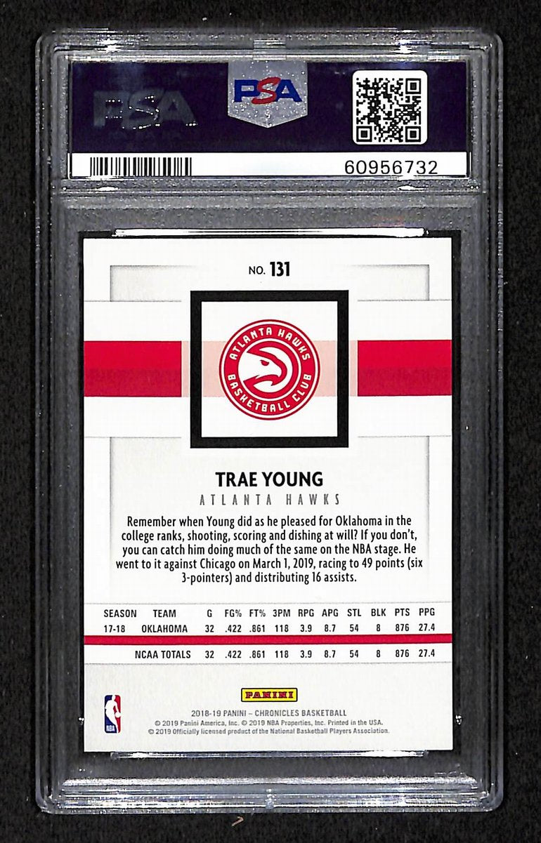 2018 Panini Chronicles Hawks Trae Young RC #131 PSA 8 BA201768
