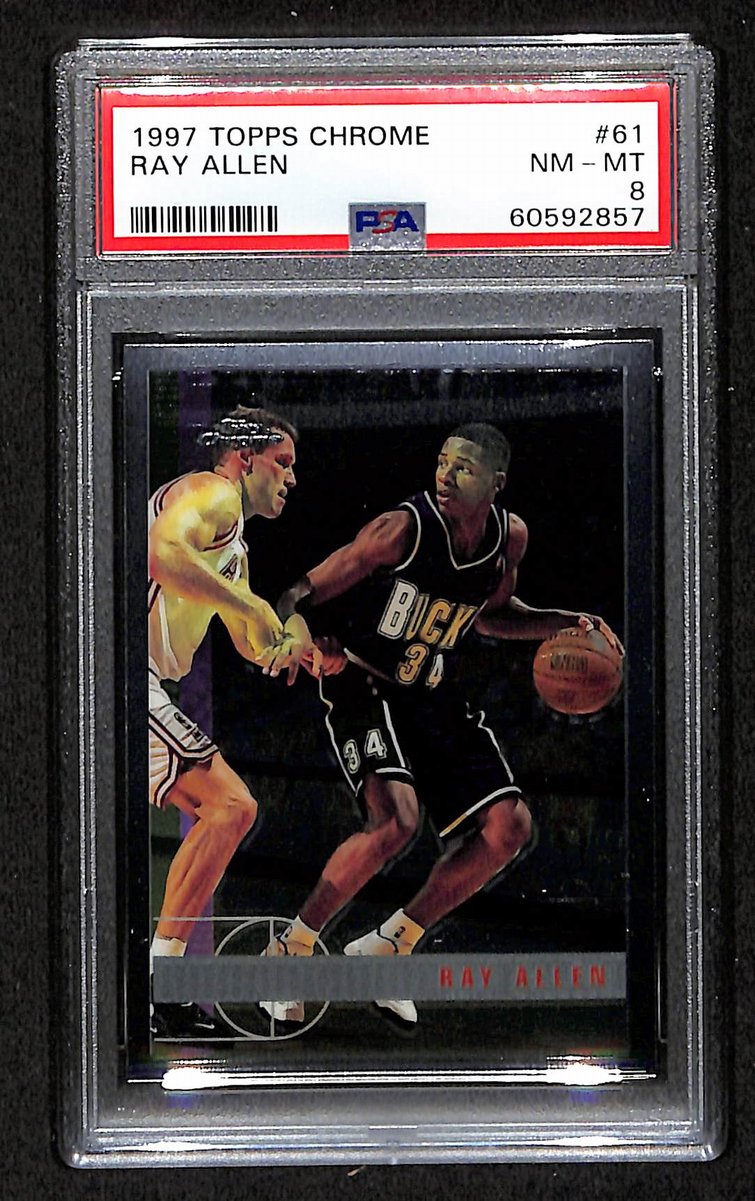 1997 Topps Chrome Bucks Ray Allen #61 PSA 8 BA201770