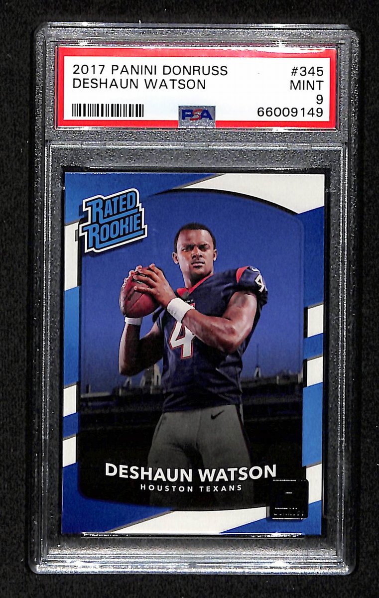 2017 Panini Donruss Texans DeShaun Watson RC #345 PSA 9 BA201774