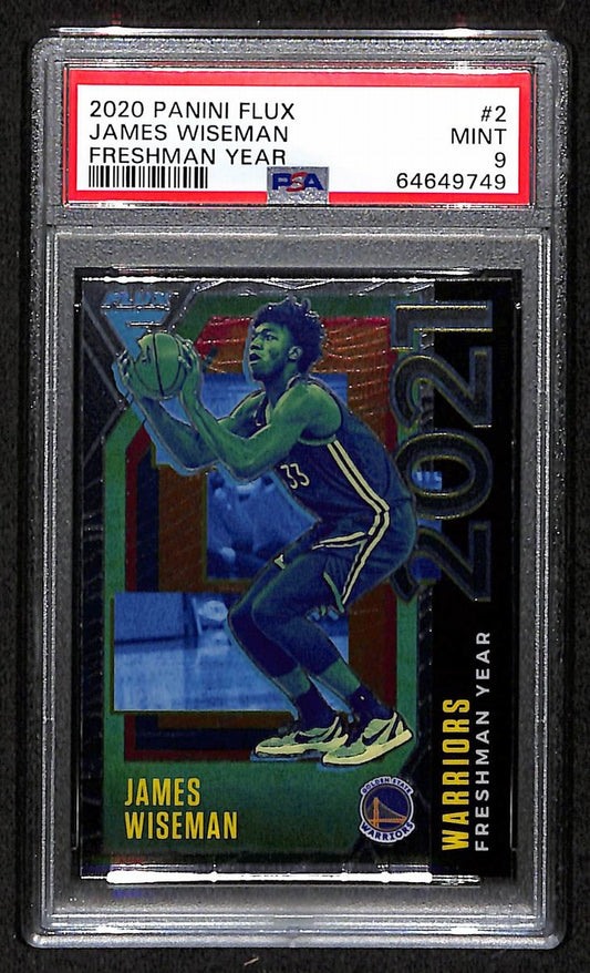 2020 Panini Flux Warriors James Wiseman Freshman Year #2 PSA 9 BA201780