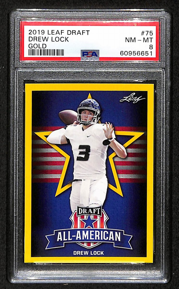 2019 Leaf Draft Gold Drew Lock #75 PSA 8 BA201792