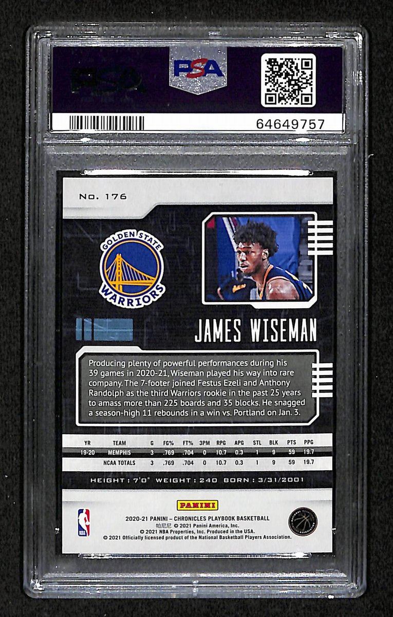 2020 Chronicles Warriors James Wiseman RC #176 PSA 9 BA201796