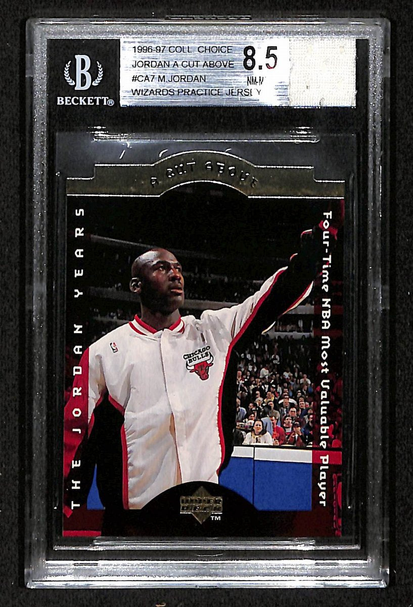 1996-97 Collectors Choice A Cut Above Michael Jordan #CA7 Beckett 8.5 BA201798