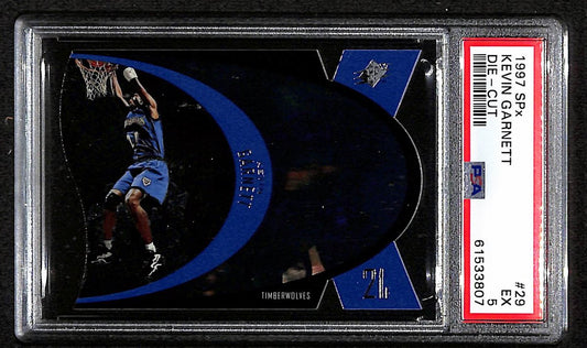 1997 SPx Die-Cut Timberwolves Kevin Garnett #29 PSA 5 BA201800