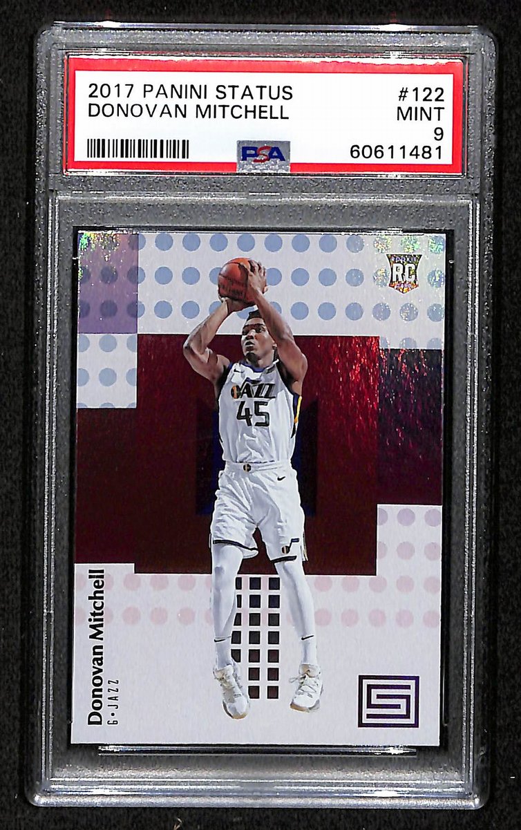 2017 Panini Status Jazz Donovan Mitchell RC #122 PSA 9 BA201806
