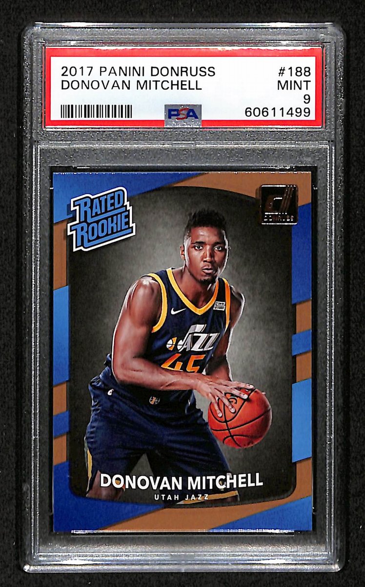 2017 Panini Donruss Jazz Donovan Mitchell #188 PSA 9 BA201808