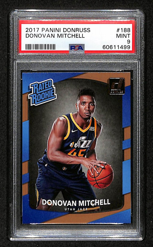 2017 Panini Donruss Jazz Donovan Mitchell #188 PSA 9 BA201808