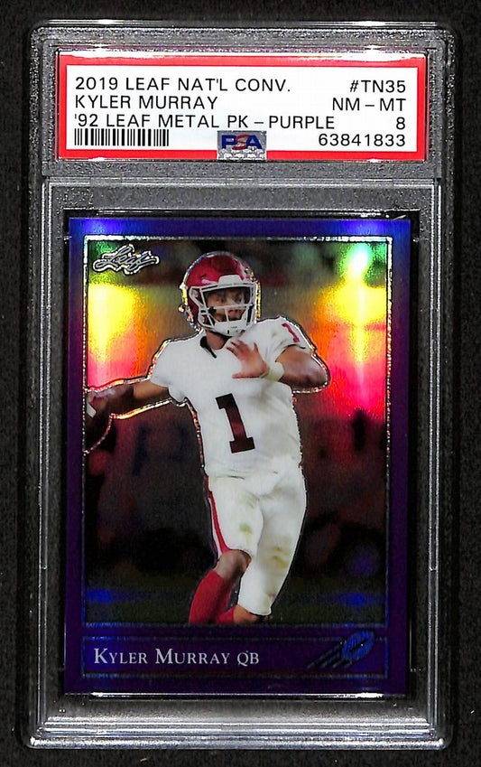2019 Leaf National Convention 92 Metal Purple Kyler Murray #TN35 PSA 8 BA201810