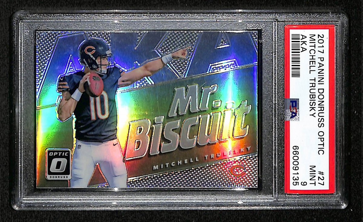 2017 Panini Donruss Optic AKA Bears Mitchell Trubisky #27 PSA 9 BA201811