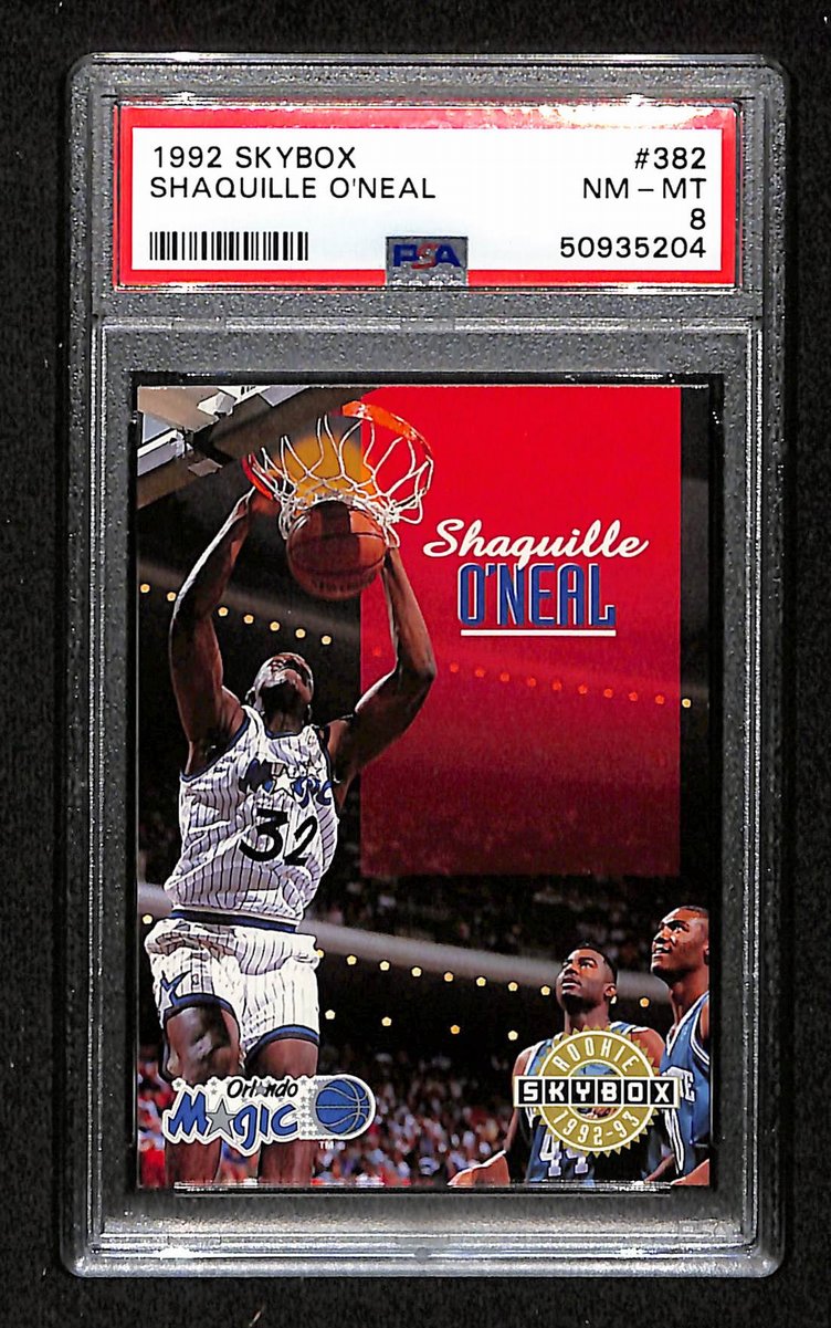 1992 Skybox Orlando Magic Shaquille O'Neal RC #382 PSA 8 BA201815