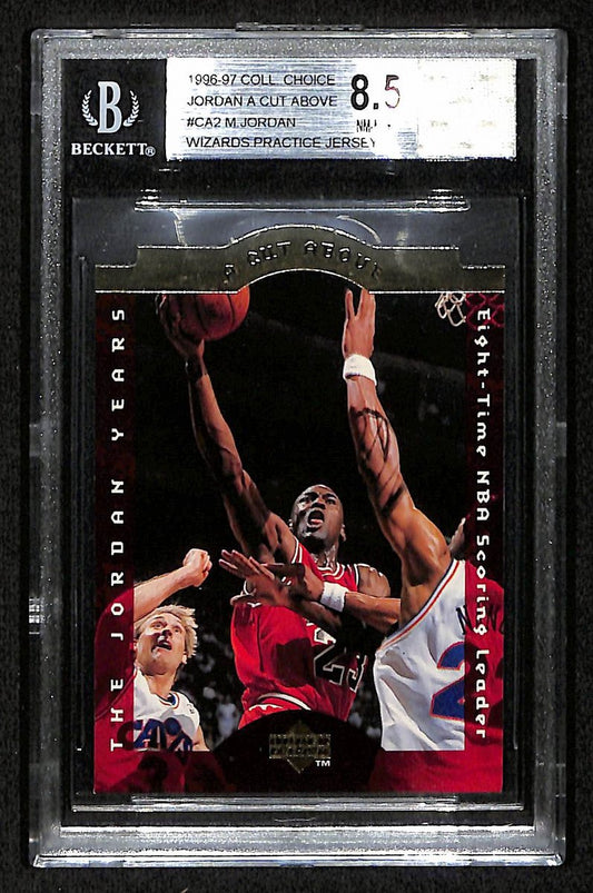 1996-97 Collectors Choice A Cut Above Michael Jordan #CA2 Beckett 8.5 BA201820